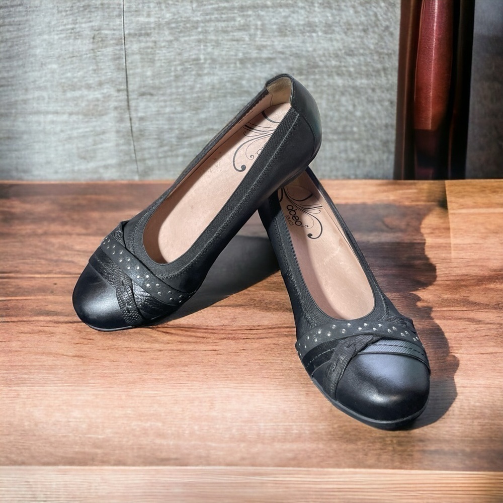 Abeo Nellie Womens 7M 
Leather Heels Pumps Shoes Black
Comfort Career Dress